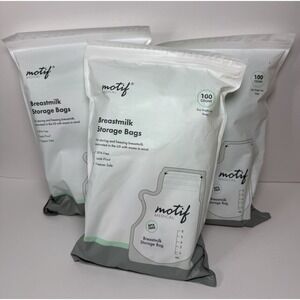 motif Breastmilk Storage Bags 300 Count BPA-Free Leak Proof Freezer Safe Pouch